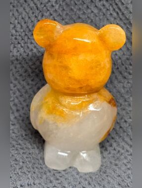 Golden Healer Quartz Bear Carving | Yellow Hematoid Quartz | Crystal Animal |